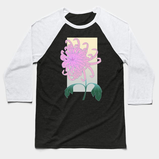 chrysanthemum Baseball T-Shirt by terastar